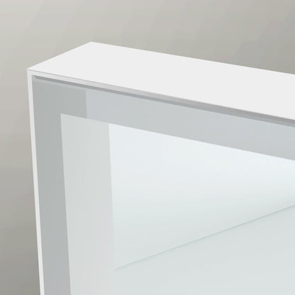 Origins Living Tate Light Square Mirror 70x70cm Matt White