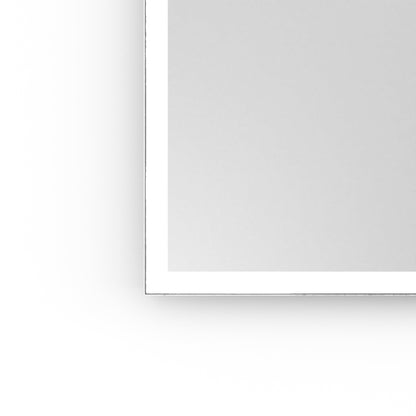 Origins Living Tate Light Rectangular Mirror 100x70cm Polished Aluminium