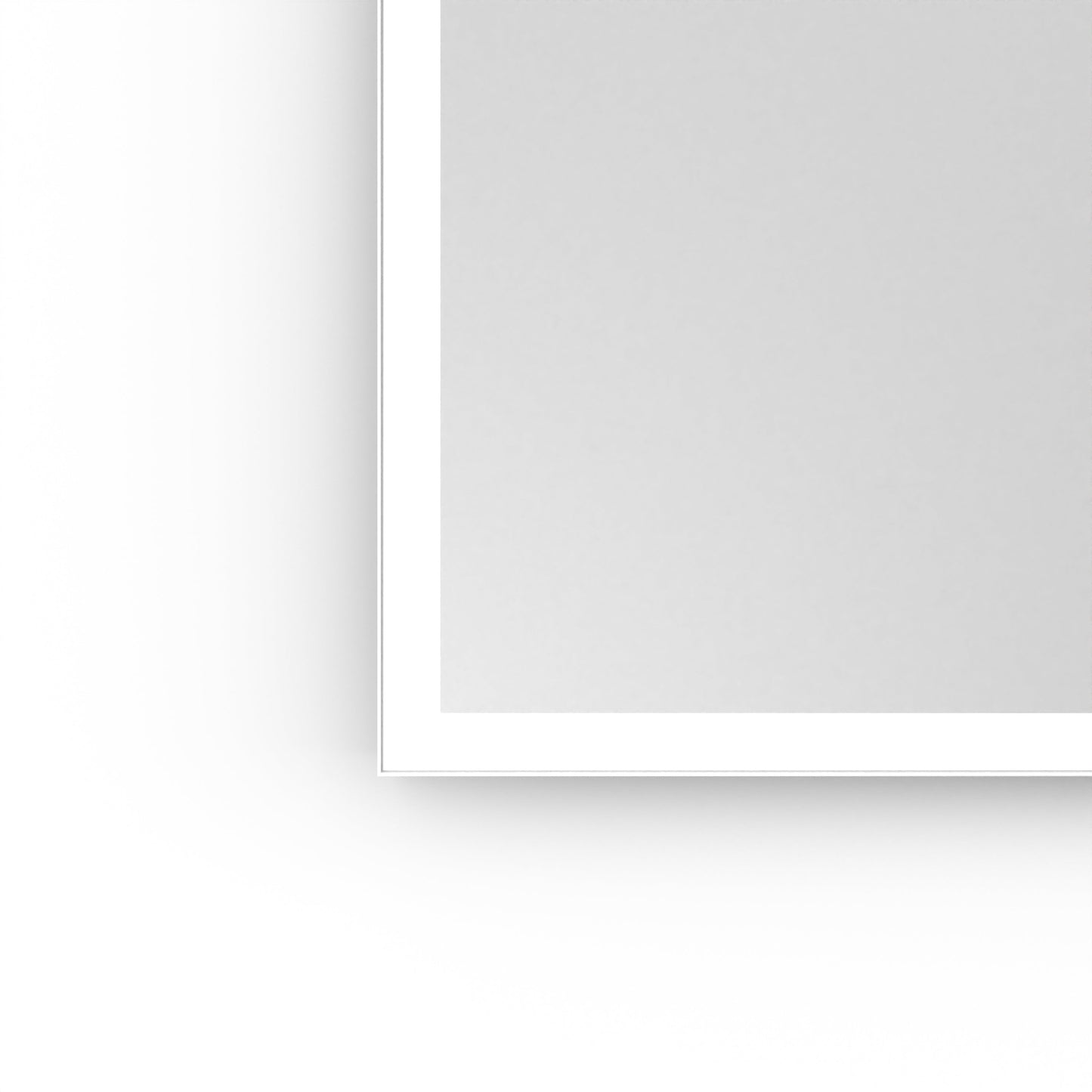 Origins Living Tate Light Rectangular Mirror 100x70cm Matt White