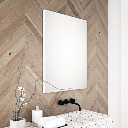 Origins Living Tate Rectangular Mirror 70x90cm Matt White - Hot Tub Shop