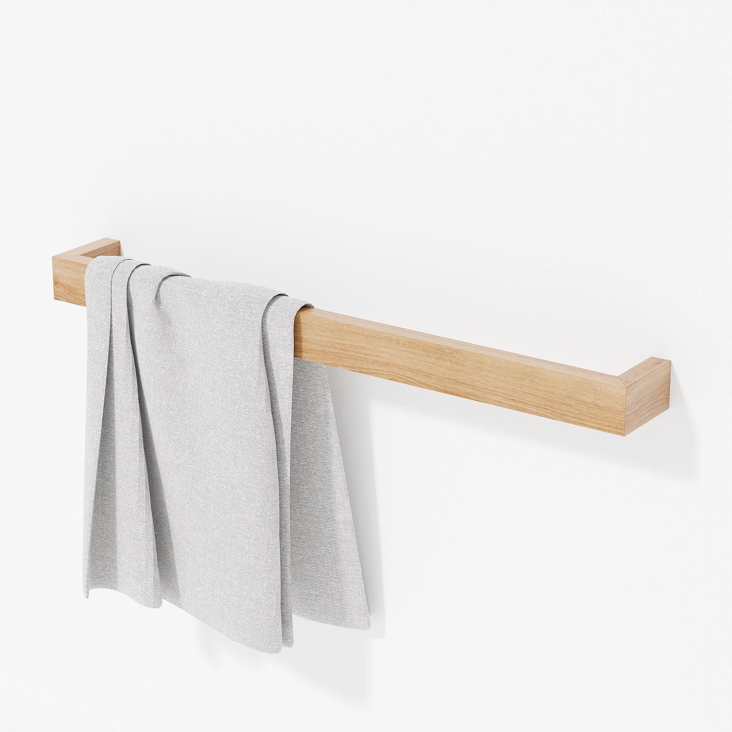Wireworks Towel Rail 72cm Slimline Oak