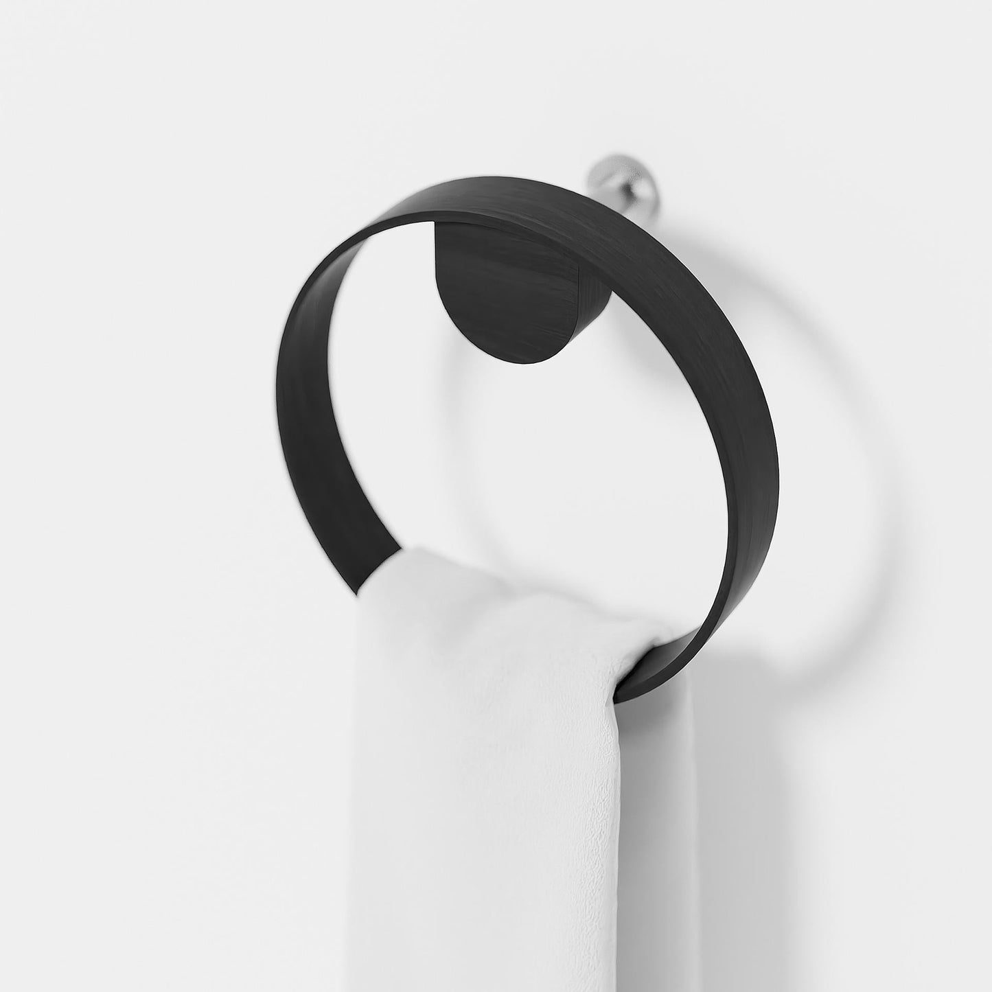 Wireworks Hand Towel Ring Yoku Dark Oak