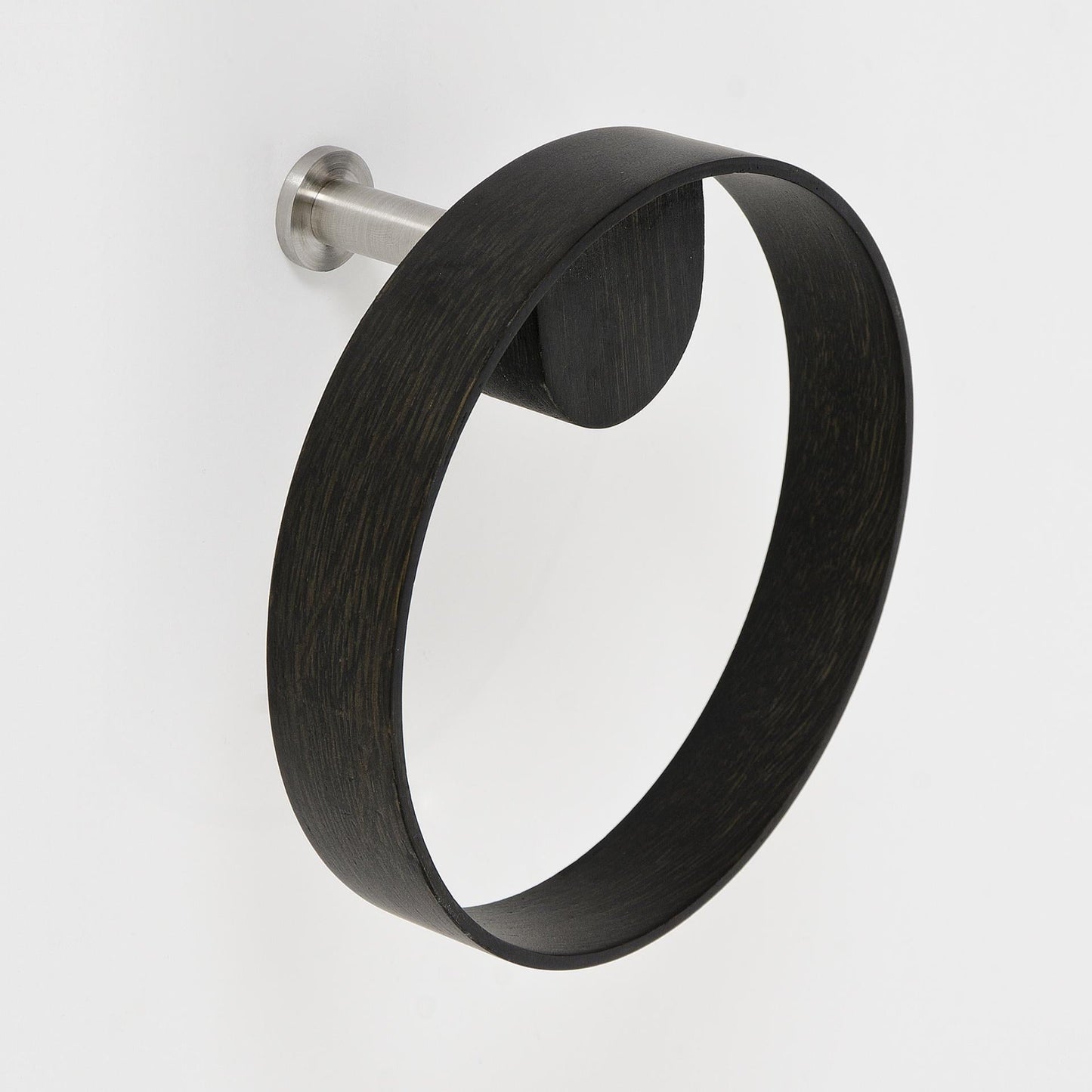 Wireworks Hand Towel Ring Yoku Dark Oak