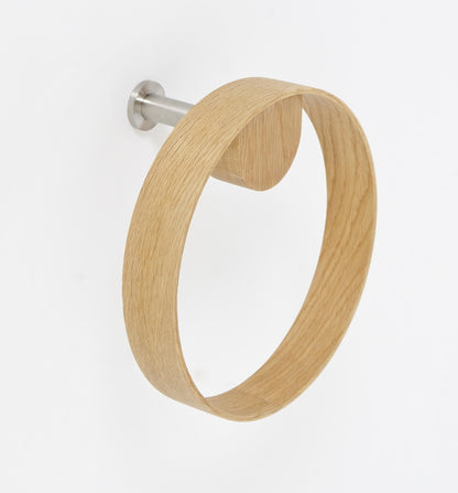 Wireworks Hand Towel Ring Yoku Oak