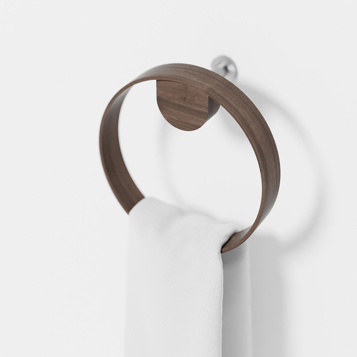 Wireworks Hand Towel Ring Yoku Walnut