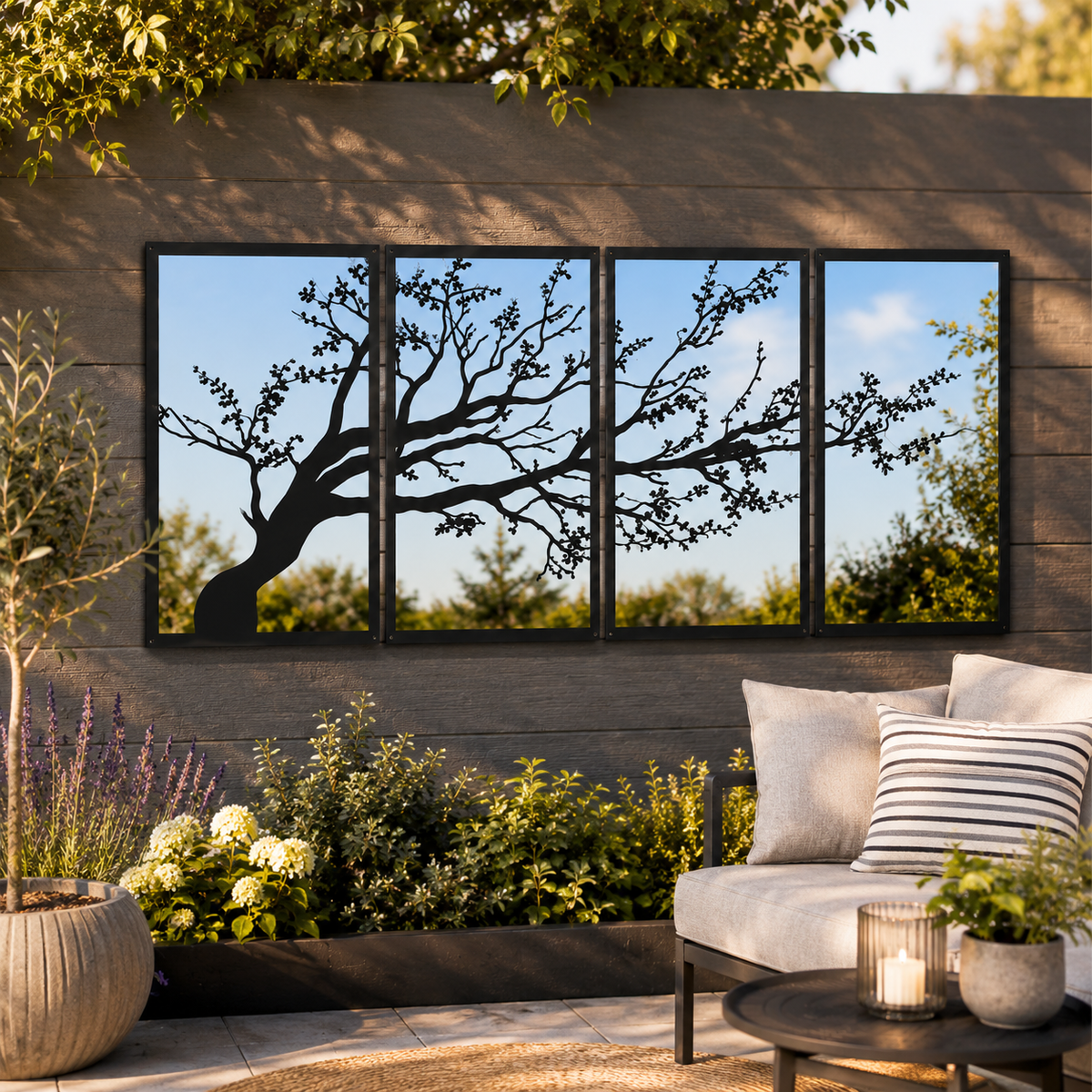 Large Tree Panel Mirror Set - Hot Tub Shop