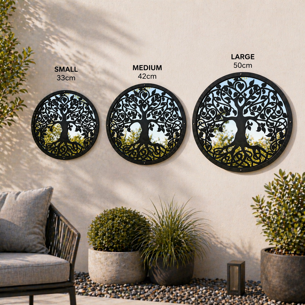 Tree of Life Garden Mirror - Hot Tub Shop