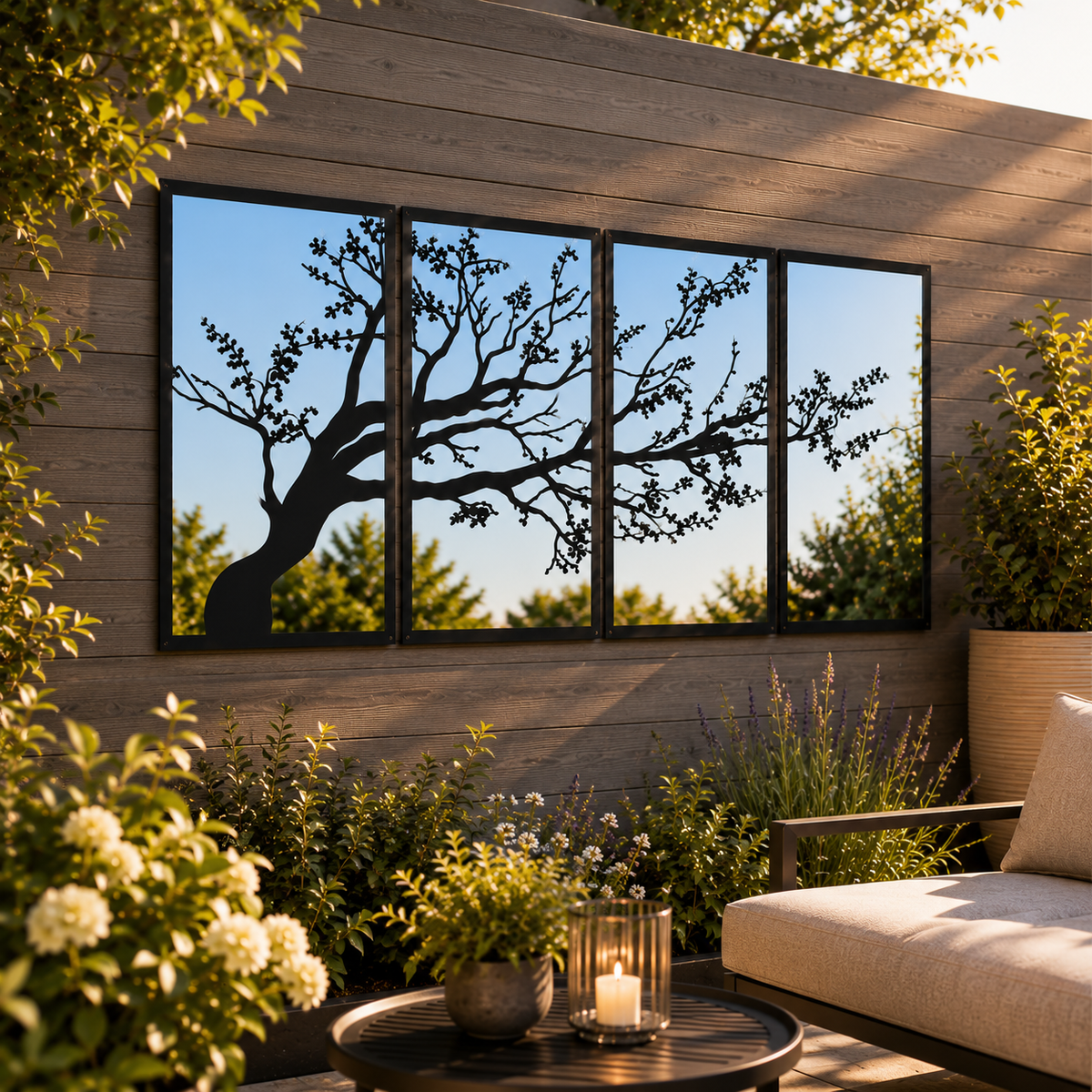 Large Tree Panel Mirror Set - Hot Tub Shop