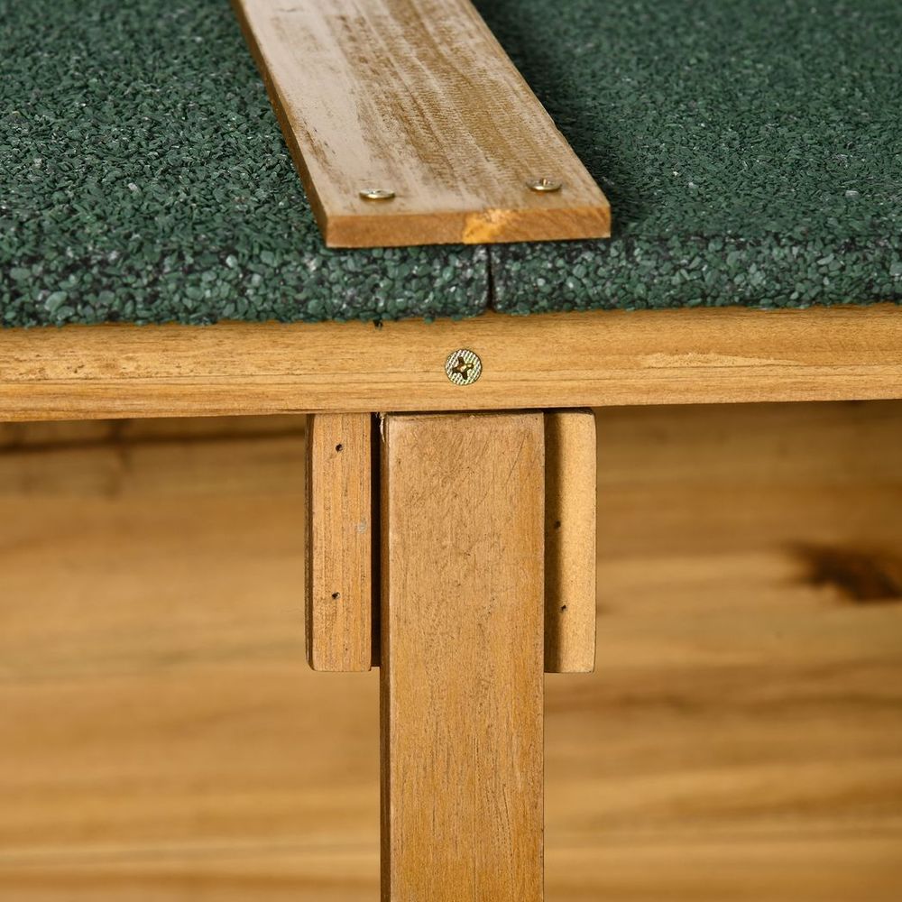 Garden Storage Shed Tool Organizer w/ Table, 140x75x157cm, Natural - Hot Tub Shop