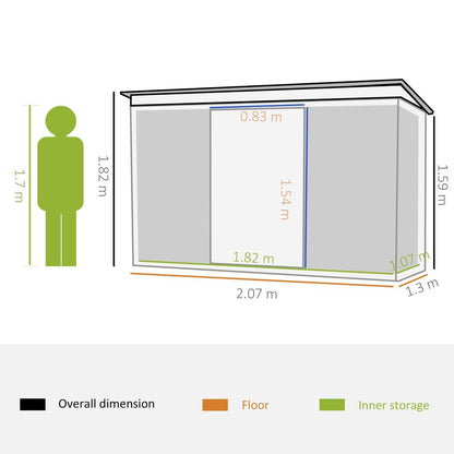 Premium 7x4ft Green Metal Storage Shed | Durable & Spacious | Perfect for Tools & Bikes - Hot Tub Shop