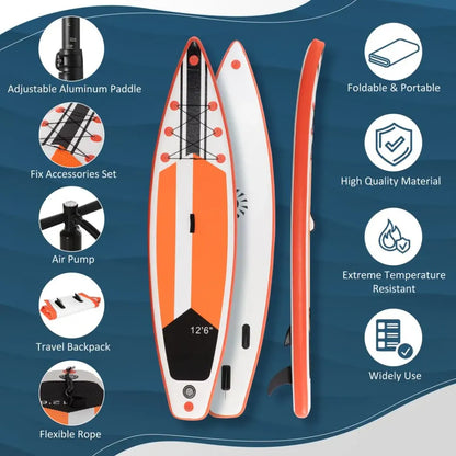 10Ft Inflatable Paddle Board - Adjustable Paddle - Non-Slip Deck - High Quality - Professional Seller - Hot Tub Shop