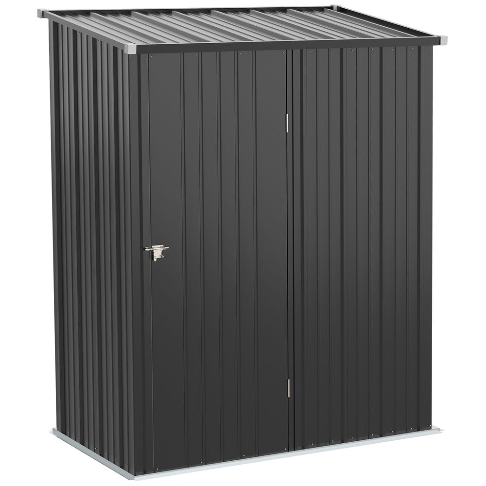 Spacious Steel Garden Shed | Lockable Door | Water-Resistant | Sloped Roof | 196H x 161.5W x 94.5Dcm - Hot Tub Shop