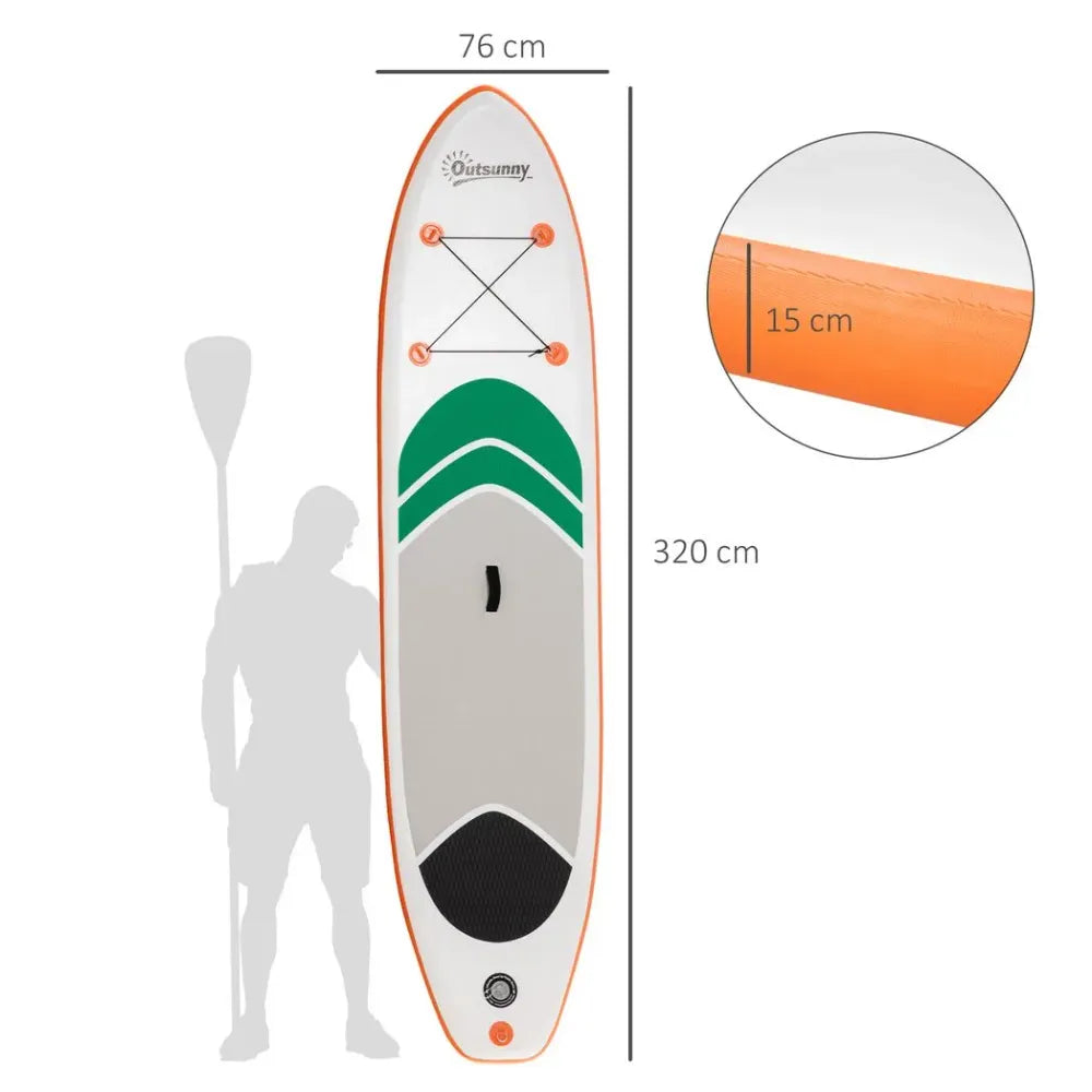 Premium Inflatable Paddle Board Set - 10Ft, Non-Slip, Adjustable Paddle & Carry Bag - Hot Tub Shop