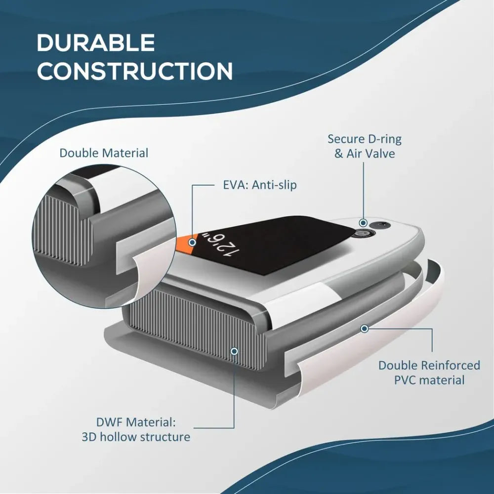 10Ft Inflatable Paddle Board - Adjustable Paddle - Non-Slip Deck - High Quality - Professional Seller - Hot Tub Shop