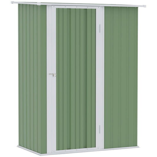 Durable Lockable Green Garden Storage Shed, 142x84x189cm - Hot Tub Shop