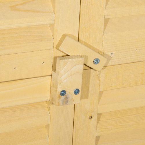 87 x 47 x 160cm Wooden Garden Storage Shed w/ Asphalt Roof, Natural - Hot Tub Shop