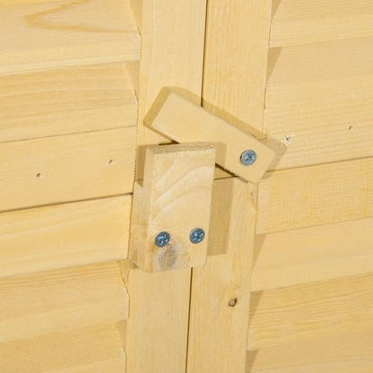 87 x 47 x 160cm Wooden Garden Storage Shed w/ Asphalt Roof, Natural - Hot Tub Shop