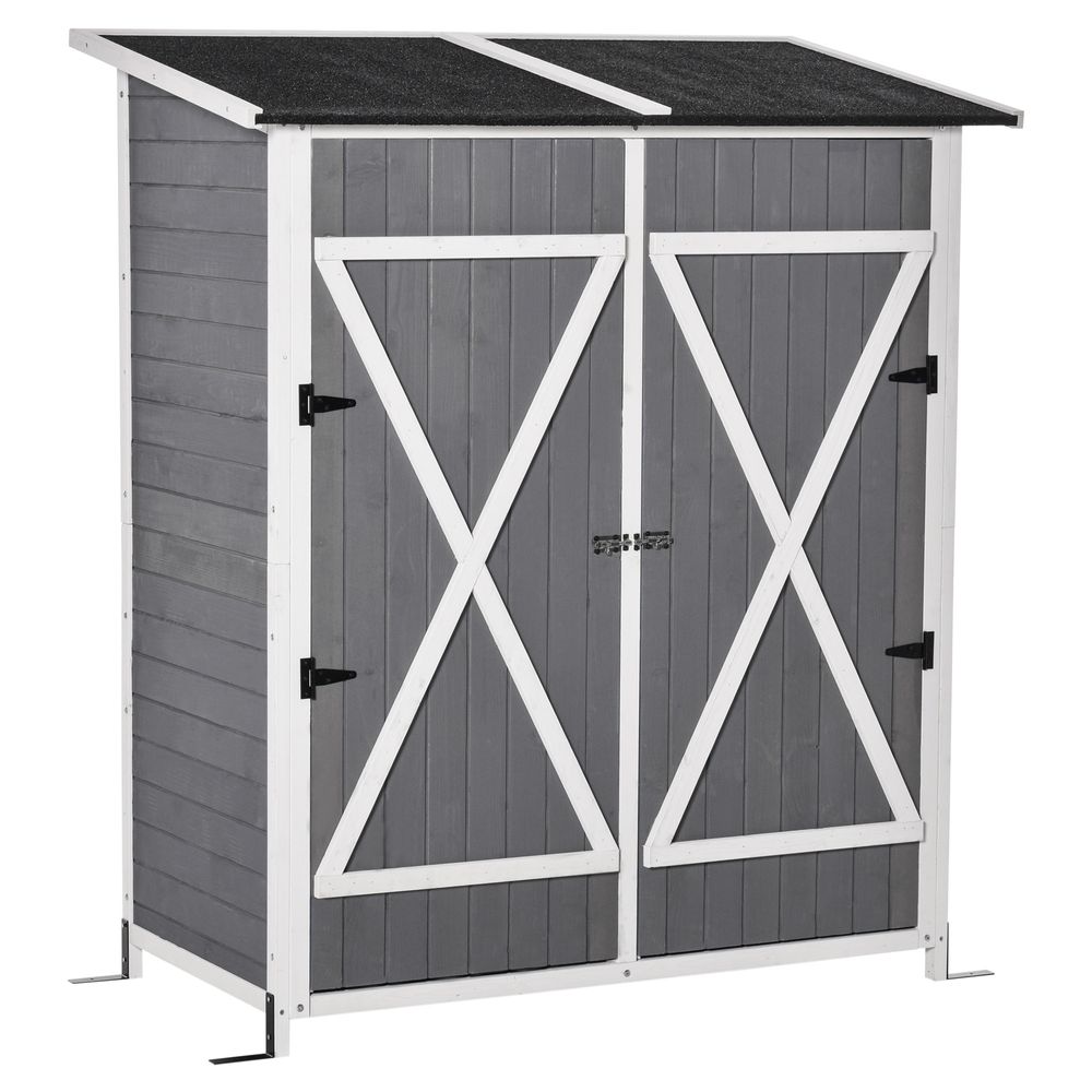 Premium Garden Wood Storage Shed & Table - High-Quality, Asphalt Roof, Tool Organizer - Hot Tub Shop