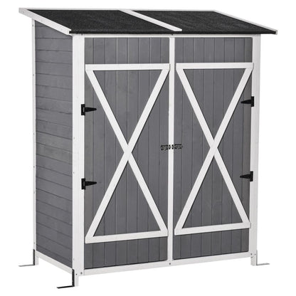 Premium Garden Wood Storage Shed & Table - High-Quality, Asphalt Roof, Tool Organizer - Hot Tub Shop
