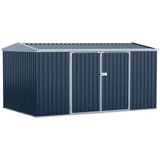 Premium Steel Outdoor Garden Storage Shed | Tool Storage Box for Backyard | Durable & Weather-Resistant | Outsunny - Hot Tub Shop