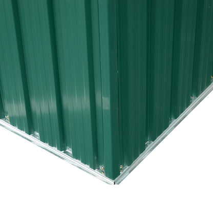 Outsunny Metal Garden Shed - Spacious & Protective Storage - 260x194x200cm Green - Hot Tub Shop
