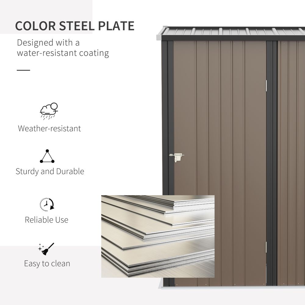 Outsunny Steel Garden Shed - Lockable Door - Weather-Resistant - Spacious Storage - High Quality - Hot Tub Shop