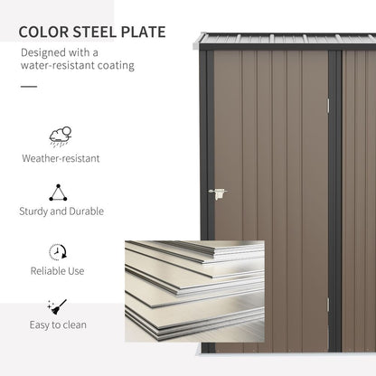 Outsunny Steel Garden Shed - Lockable Door - Weather-Resistant - Spacious Storage - High Quality - Hot Tub Shop