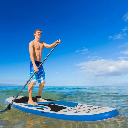 Ultimate 10ft Inflatable Paddle Board Kit, Non-Slip Deck, Adjustable Paddle - Perfect for Fishing, Surfing, and Yoga