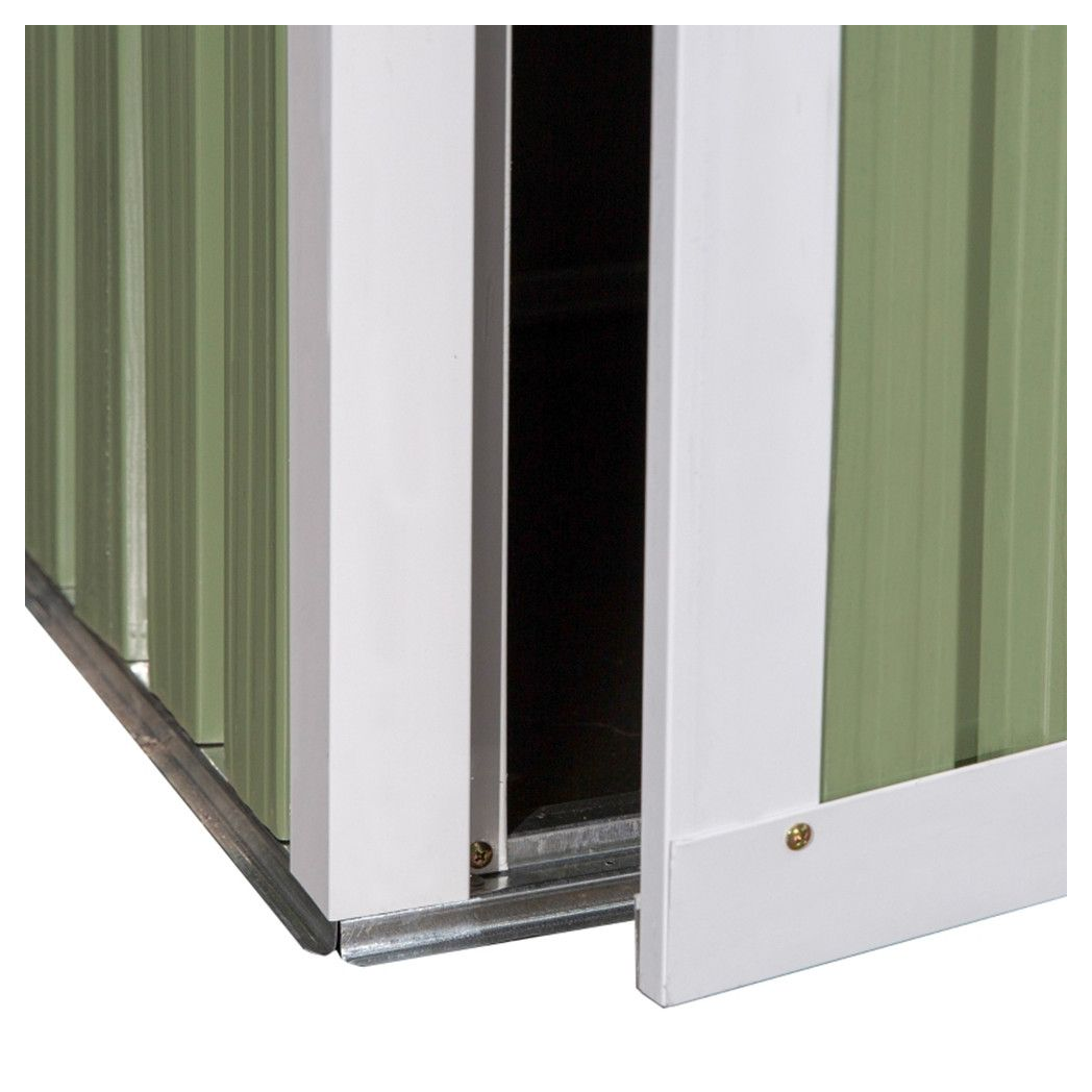 Metal Outdoor Storage Shed, Garden Tool House Cabinet -5' x 3' Green-AS