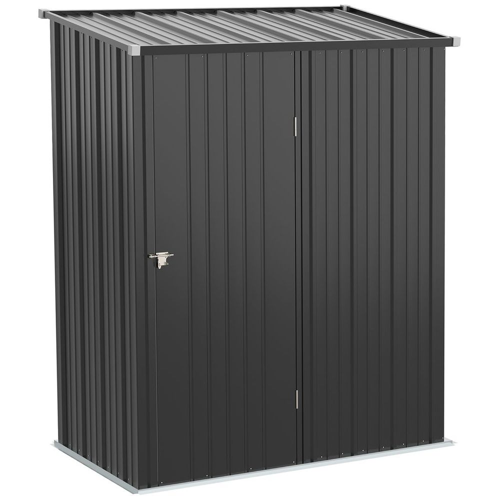 Spacious Steel Garden Shed | Lockable Door | Water-Resistant | Sloped Roof | 196H x 161.5W x 94.5Dcm - Hot Tub Shop