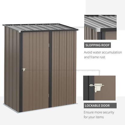 Outsunny Steel Garden Shed - Lockable Door - Weather-Resistant - Spacious Storage - High Quality - Hot Tub Shop