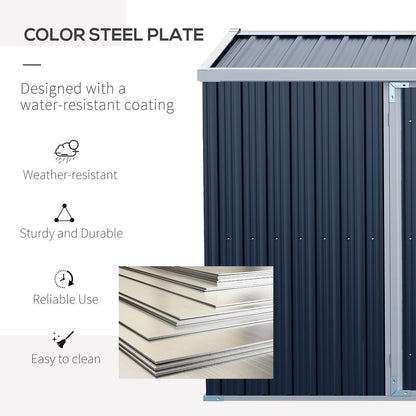 Premium Steel Outdoor Garden Storage Shed | Tool Storage Box for Backyard | Durable & Weather-Resistant | Outsunny - Hot Tub Shop