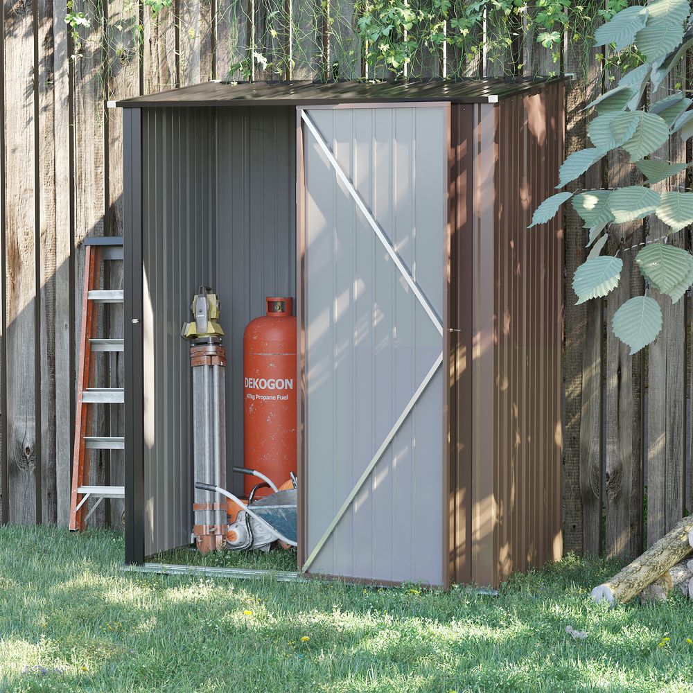 Outsunny Steel Garden Shed - Lockable Door - Weather-Resistant - Spacious Storage - High Quality - Hot Tub Shop