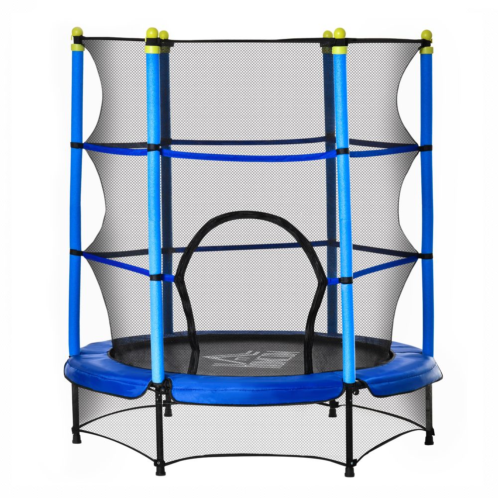 Premium HOMCOM 5.2FT Kids Trampoline - Safety Enclosure - Indoor Outdoor Fun