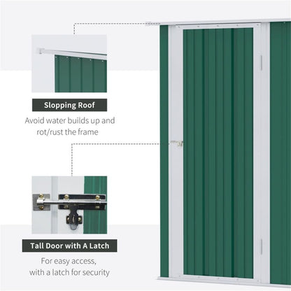 Metal Outdoor Storage Shed, Garden Tool House Cabinet