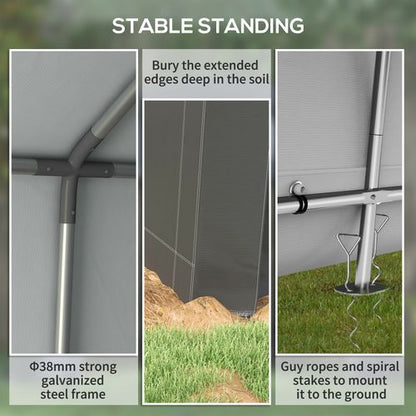Outsunny 2.1 x 3.6(m) Portable Shed, Waterproof and Heavy Duty
