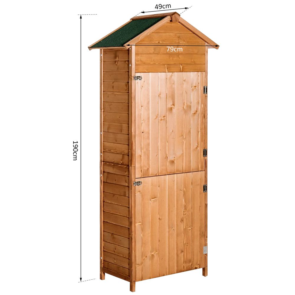 Garden Shed Wooden Timber Garden Storage Shed Tilted-felt Roof & Lockable Doors - Hot Tub Shop