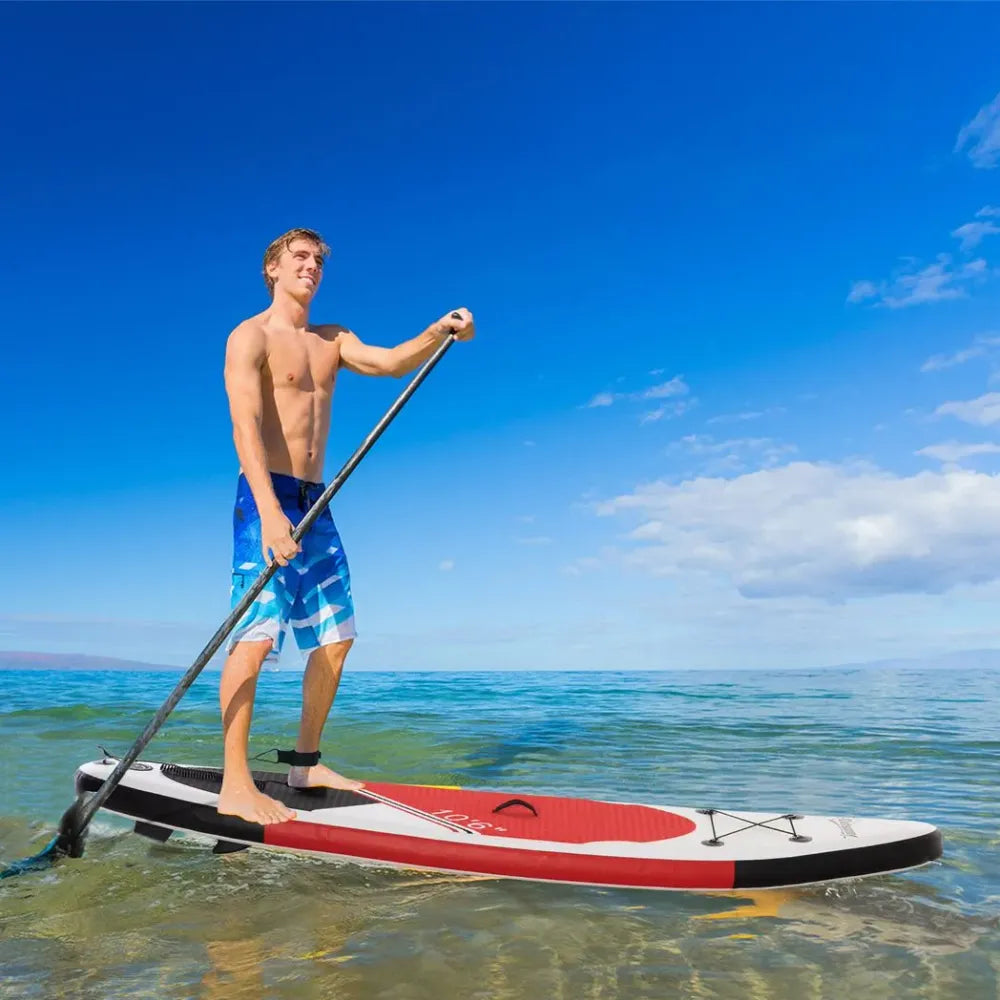 10ft Inflatable Stand Up Board: Non-Slip Deck + Adjustable Paddle - High-Quality, Portable, and Safe - Hot Tub Shop