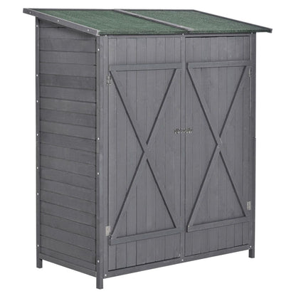 Premium Garden Wood Storage Shed & Table - High-Quality, Asphalt Roof, Tool Organizer - Hot Tub Shop