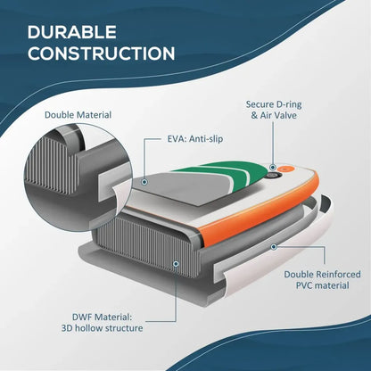 Premium Inflatable Paddle Board Set - 10Ft, Non-Slip, Adjustable Paddle & Carry Bag - Hot Tub Shop