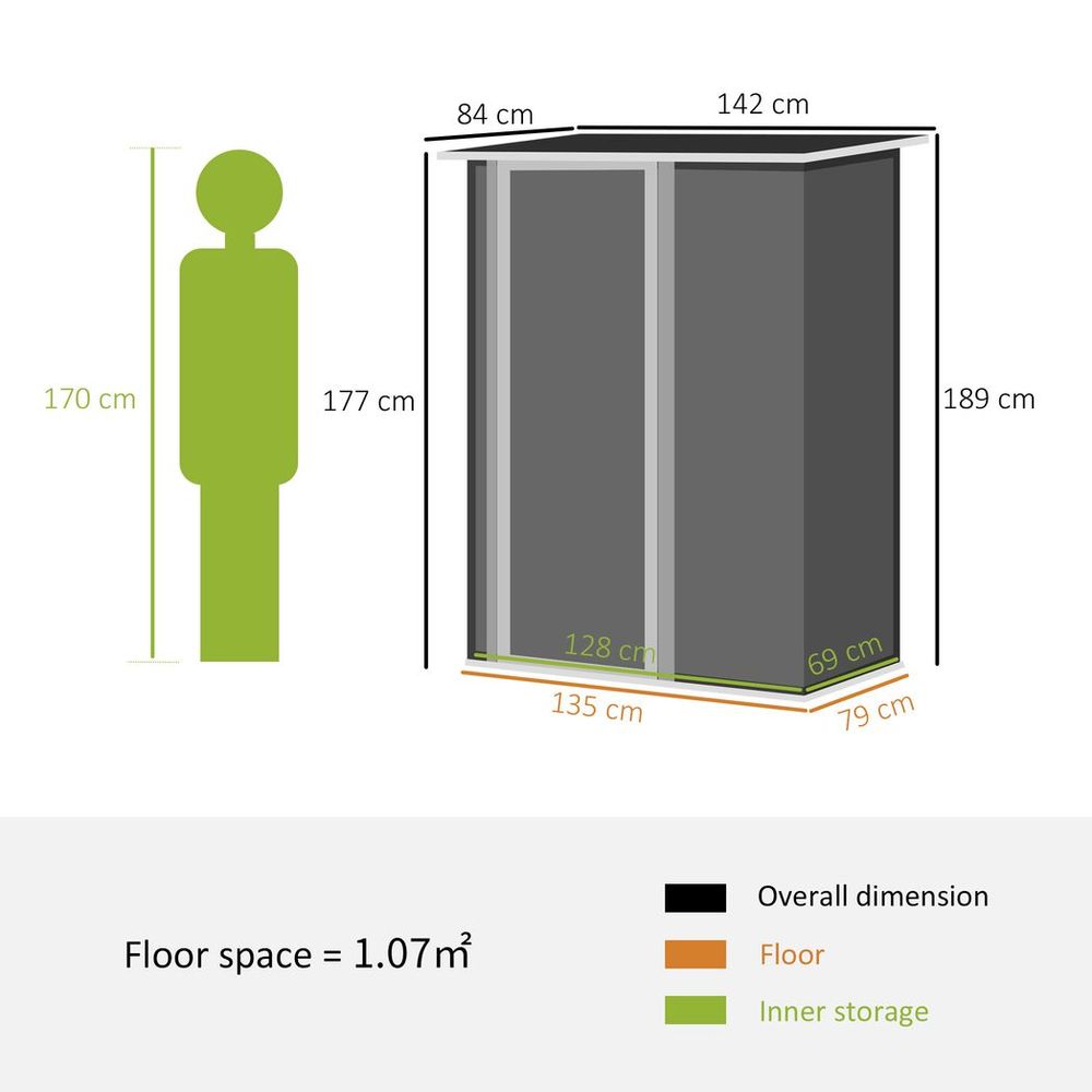 Premium Steel Garden Shed Brown | Lockable Door | Weather-resistant | Outdoor Storage Solution - Hot Tub Shop