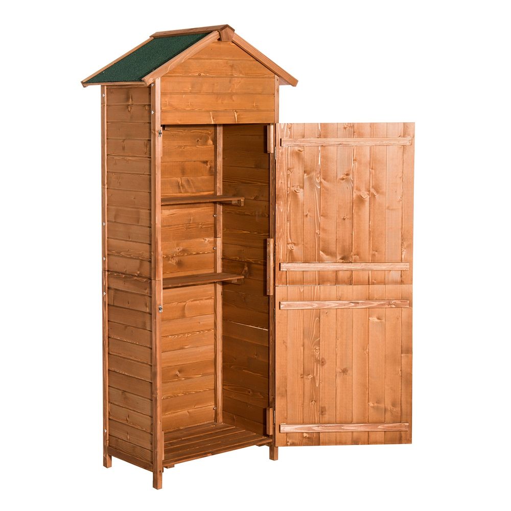 Garden Shed Wooden Timber Garden Storage Shed Tilted-felt Roof & Lockable Doors - Hot Tub Shop