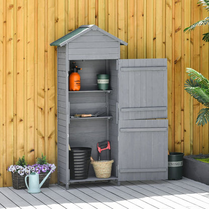 Garden Shed Wooden Timber Garden Storage Shed Tilted-felt Roof & Lockable Doors - Hot Tub Shop