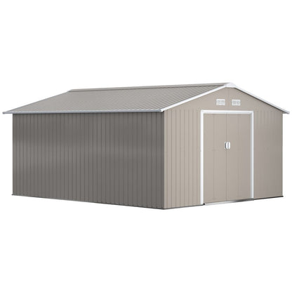 Garden Shed: Metal Roof, Tool Storage, 12.5ft x 11ft - Protective, Durable, Easy Access - Order Now!