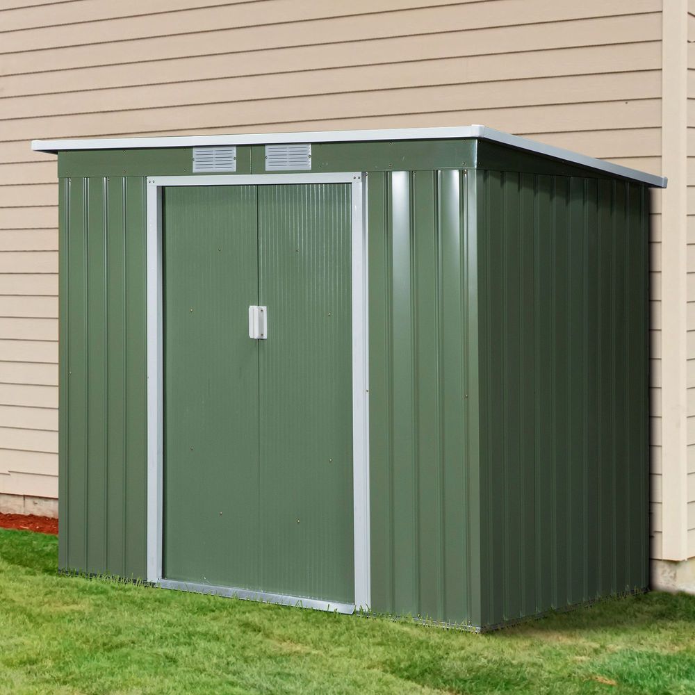 Garden Storage Shed - Durable, Sloped Roof, Outdoor Equipment Tool Storage - 213x130x173cm - Hot Tub Shop