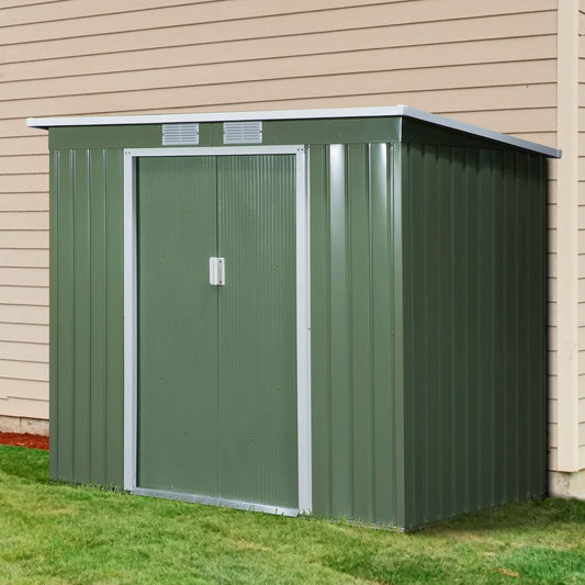 Garden Storage Shed - Durable, Sloped Roof, Outdoor Equipment Tool Storage - 213x130x173cm - Hot Tub Shop