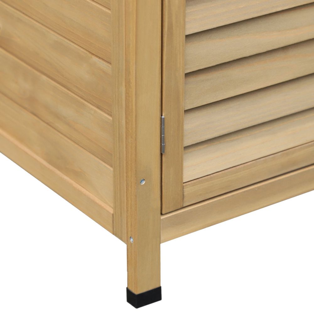 Garden Storage Unit Solid Fir Wood Garage Organisation Sturdy Cabinet Outdoor - Hot Tub Shop
