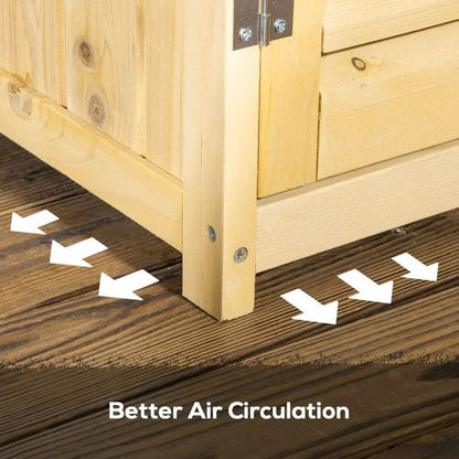 87 x 47 x 160cm Wooden Garden Storage Shed w/ Asphalt Roof, Natural - Hot Tub Shop