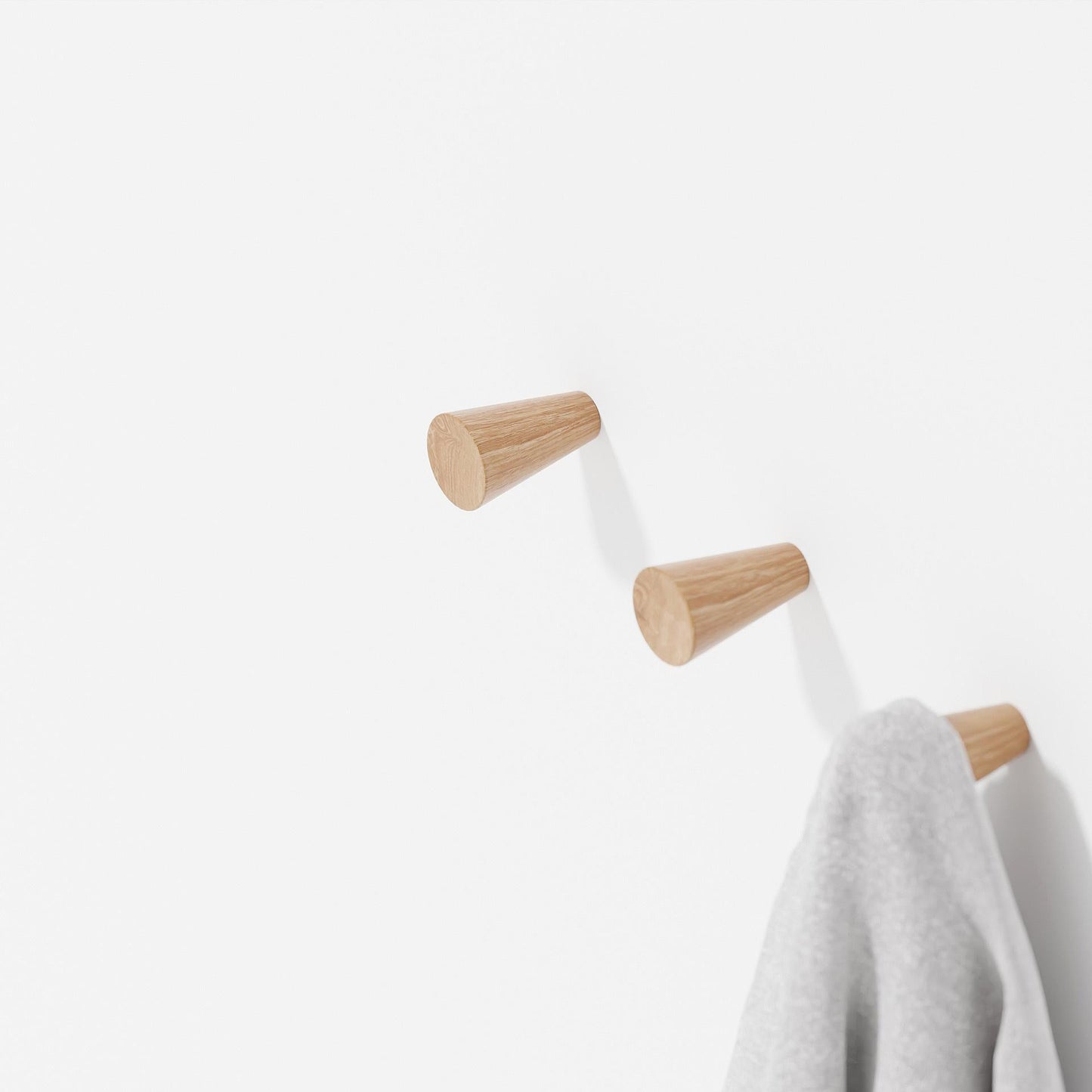 Wireworks Wall Hook (Set Of Two) Oak