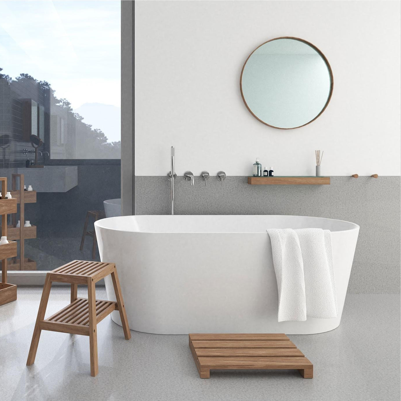 Wireworks Wall Hook (Set Of Two) Oak